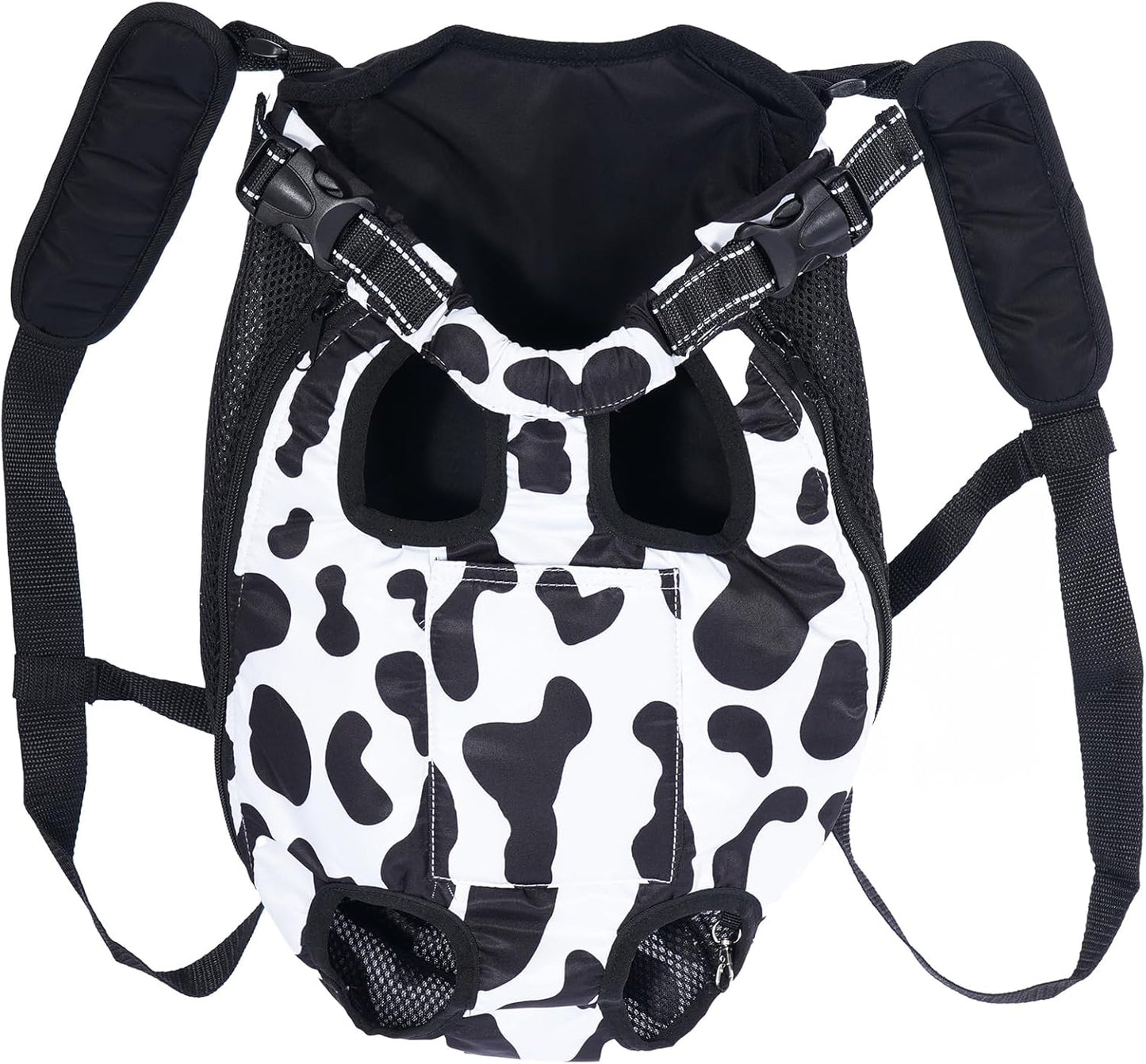 Pet Carrier Backpack Pet Tote Bags for Cats or Doggies, Portable Puppy Travel Carrier Bags, Cozy Soft Pet Puppies Carriers Slings Backpacks (Cow, Medium (Pack of 1))