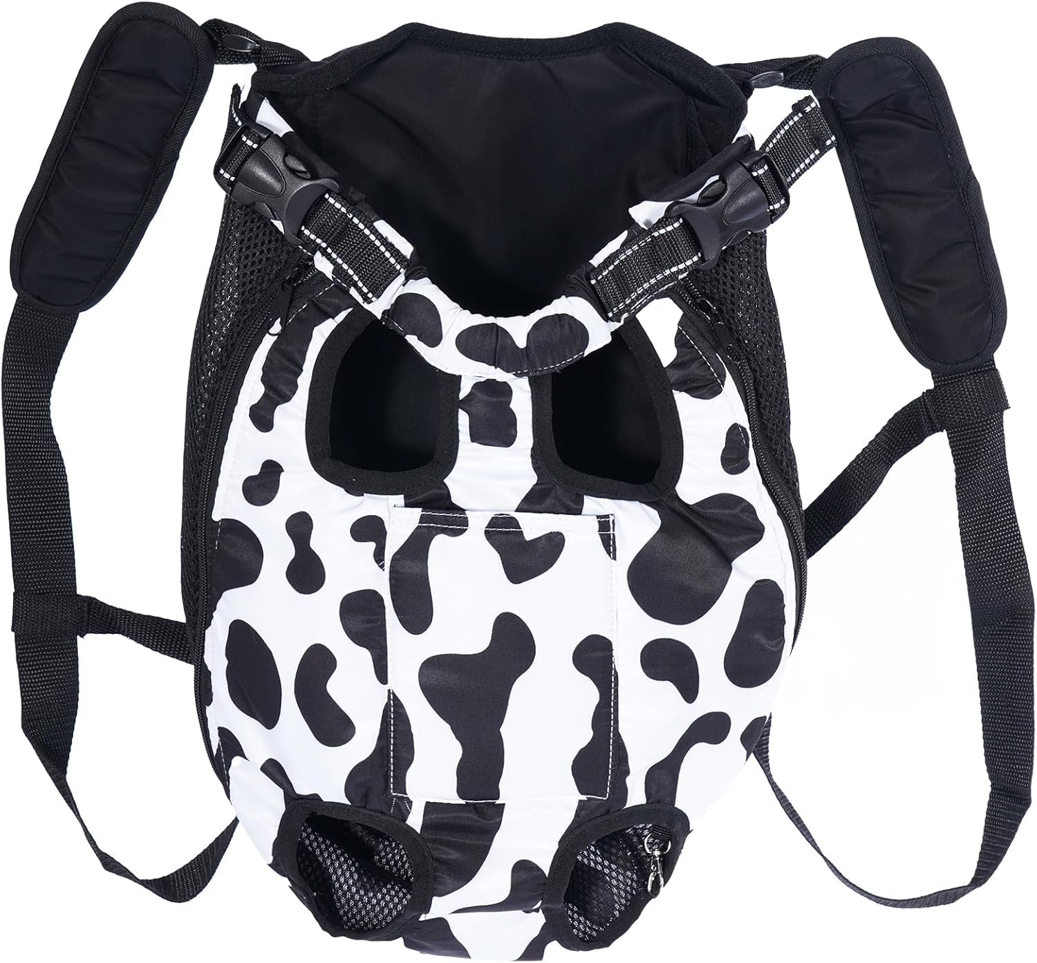 Pet Carrier Backpack Pet Tote Bags for Cats or Doggies, Portable Puppy Travel Carrier Bags, Cozy Soft Pet Puppies Carriers Slings Backpacks (Cow, Medium (Pack of 1))