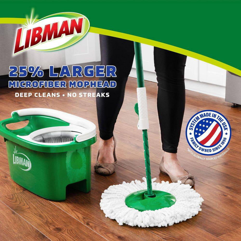 Microfiber Tornado Wet Spin Mop and Bucket Floor Cleaning System with 4 Refills