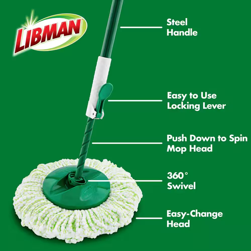 Microfiber Tornado Wet Spin Mop and Bucket Floor Cleaning System with 4 Refills