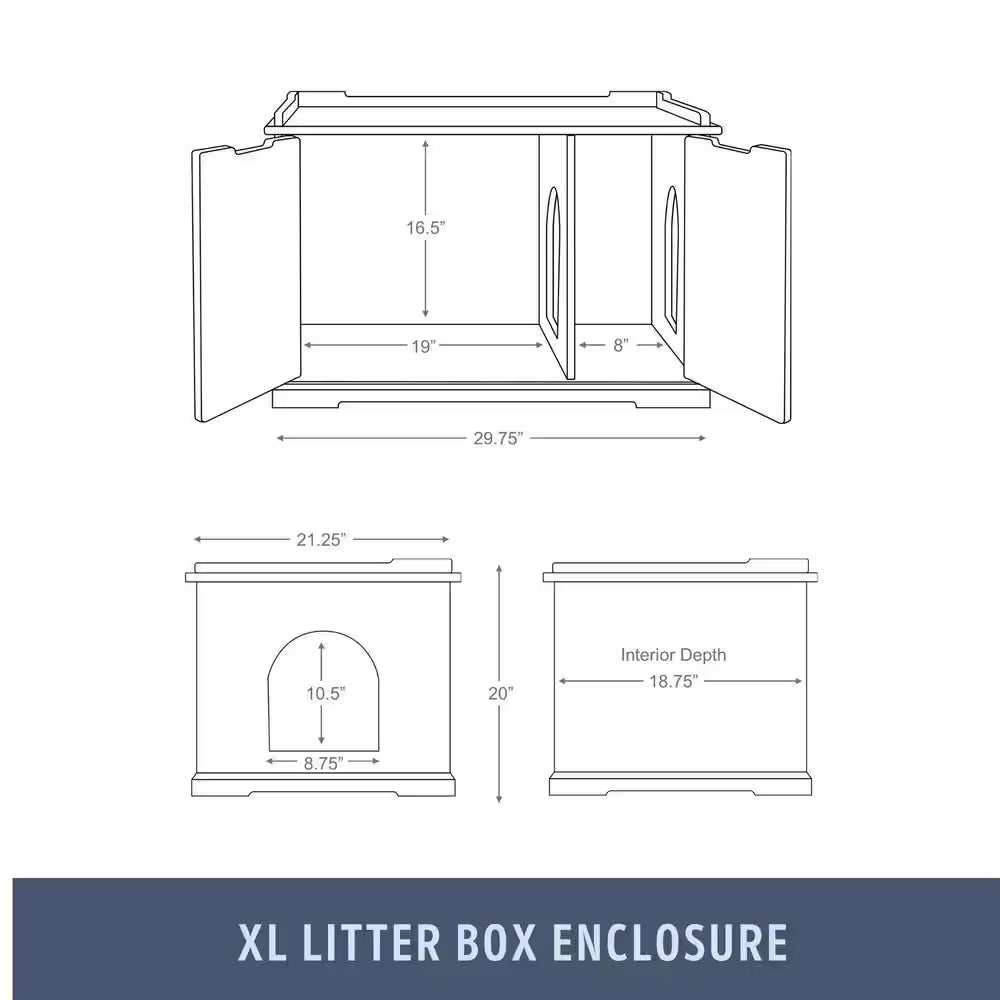 Wooden Pet House XL and Litter Box