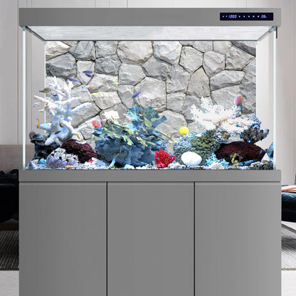 30X18 Inches White Stone Aquarium Background Rocky Fish Tank Background Rock Terrarium Background Durable Polyester Background