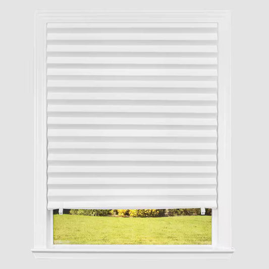 No Tools Original Light Filtering Pleated Paper Cordless Shade White, 36 In. W X 72 In. L (4-Pack)