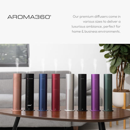 - Wireless Pro Essential Oil Diffuser - 600 Sq Ft Coverage - Cordless & Portable with Remote - Aromatherapy Scent Diffuser - Home, Spa, Office & Business - Air Freshener - Blue