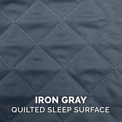 Orthopedic Dog Bed for Large/Medium Dogs W/ Removable Bolsters & Washable Cover, for Dogs up to 55 Lbs - Quilted Sofa - Iron Gray, Large