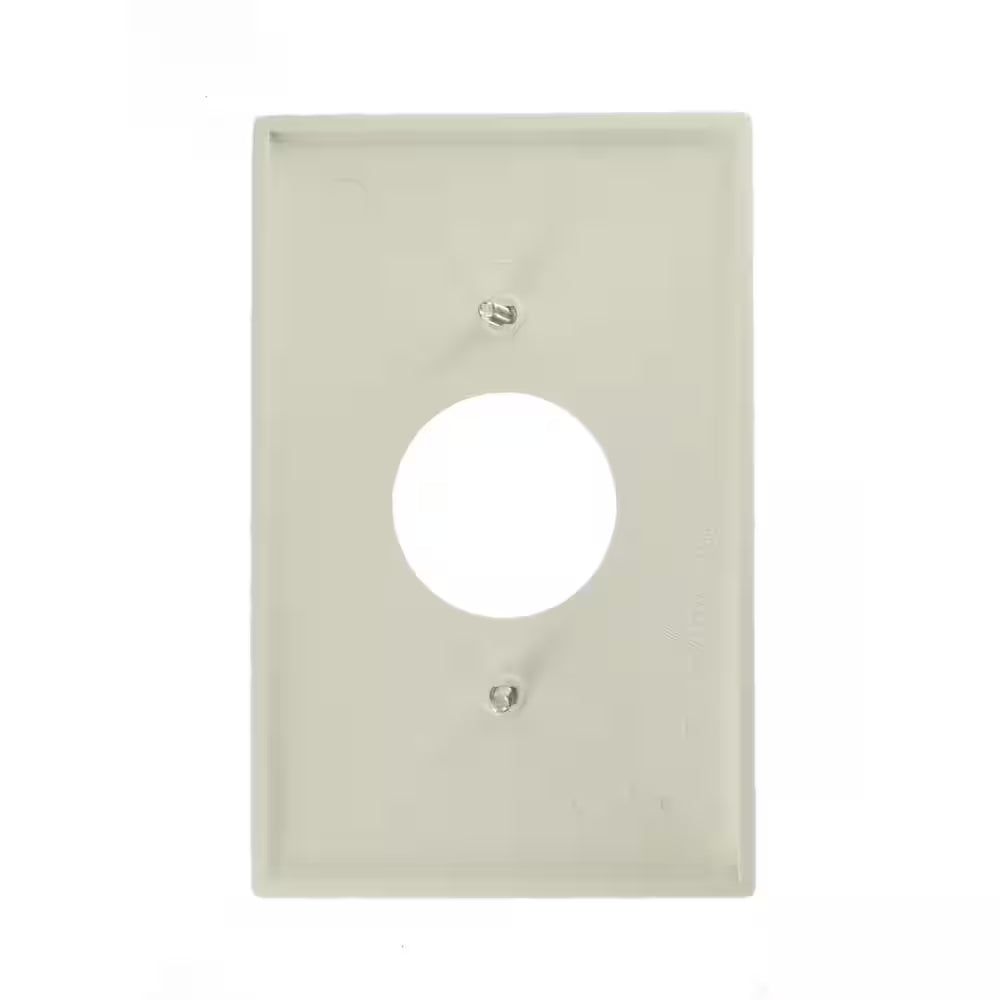 1-Gang White 1.406 In. Hole Single Outlet/Receptacle Nylon Midway/Midsize Wall Plate (1-Pack) PJ7-W