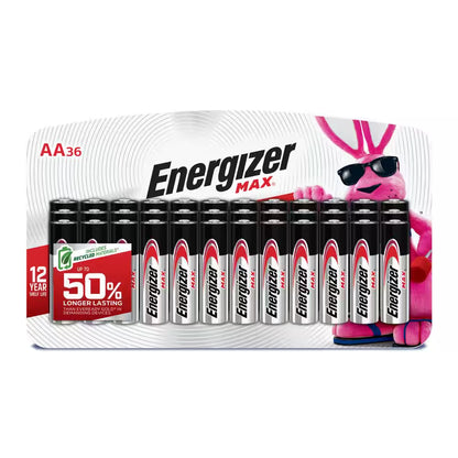 MAX AA Batteries (36-Pack), Double a Alkaline Batteries