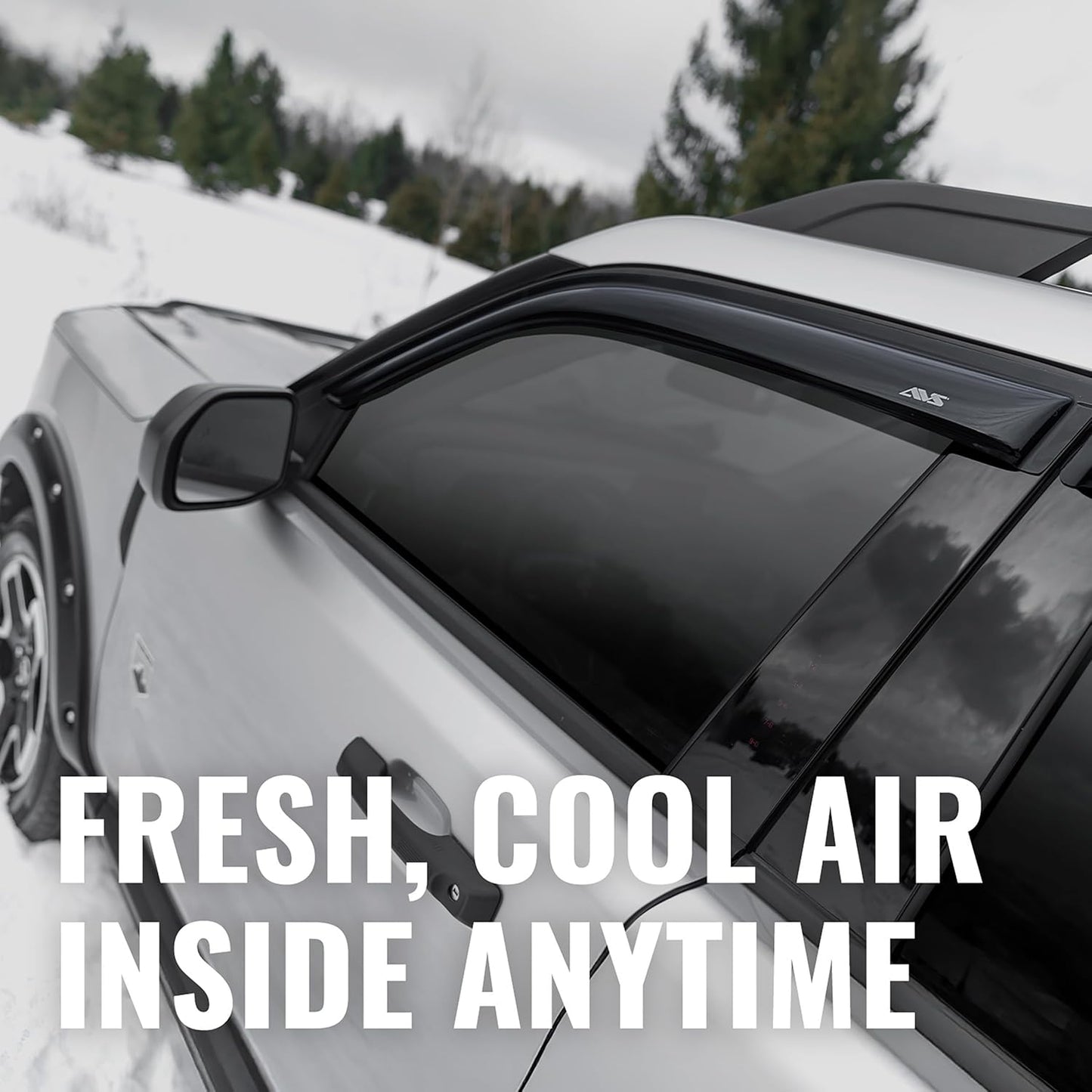 [] outside Mount Rain Guards for 2008 - 2020 Dodge Journey | Window Vent Visors, 4 Pcs. - Smoke | 94072