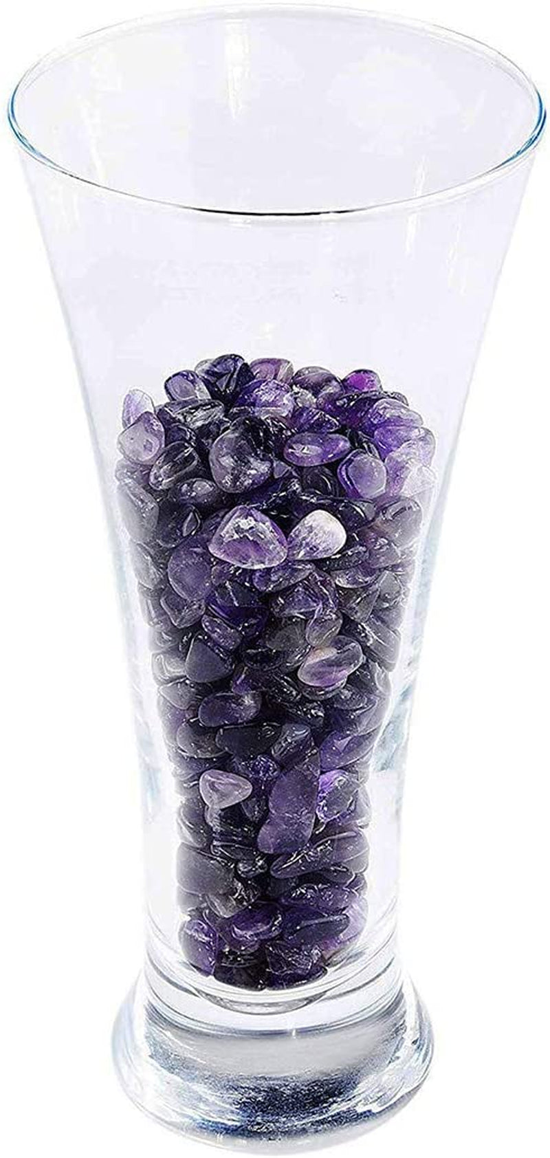 1 Lb/460G Natural Purple Amethyst Quartz Crystal Stones Irregular Decorative Pebble Rock Sand for Aquarium/Fish Turtle Tank/Vase Fillers/Air Plants/Succulent Plants Decor (Fill 1 Cup)