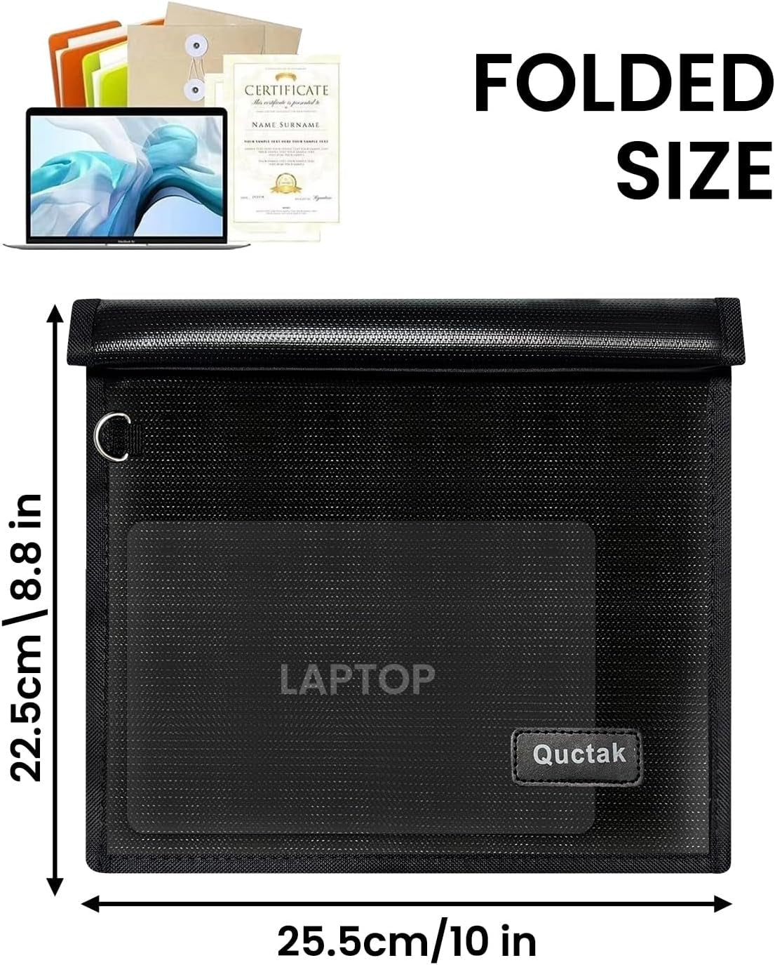 Faraday Bag, Signal Isolation Bag for Phones, Fireproof Shield Pouch, Prevents Hacking,Tracking,And Nfc/Wifi/Bluetooth for Tablets, Phones, Key Fobs (9.8"X11", Black)