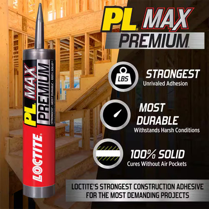 PL Premium Max 9 Oz. SMP Construction Adhesive Grey Cartridge