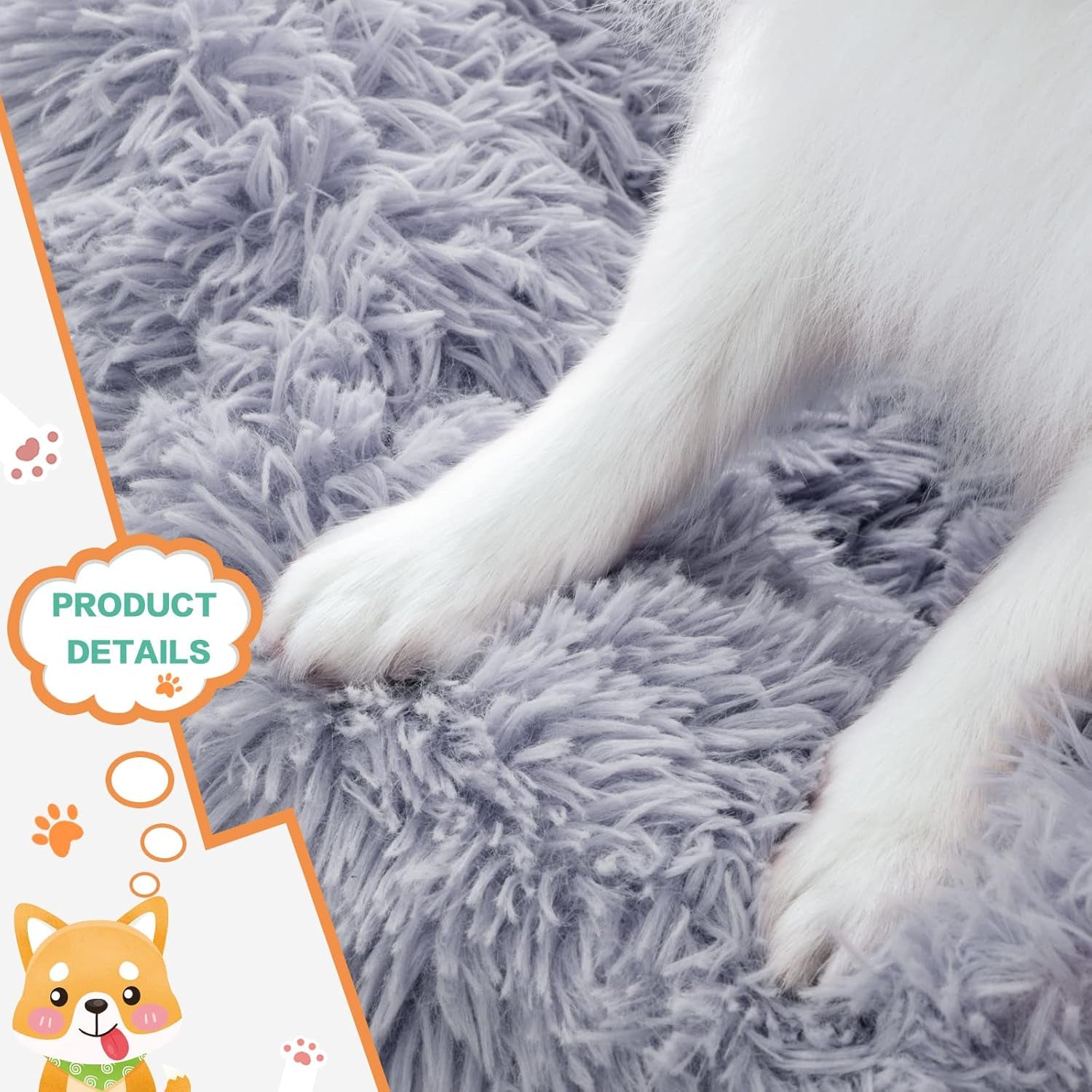 Calming Donut Dog Bed for Small to Medium Dogs & Cats - Plush Faux Fur Anti-Anxiety Pet Bed with Machine Washable Cover & Non-Slip Base
