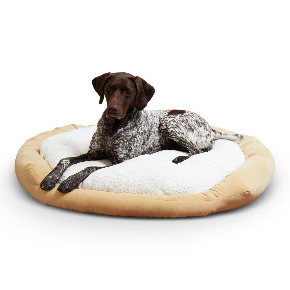 Murphy Large Buttercream Donut Dog Bed
