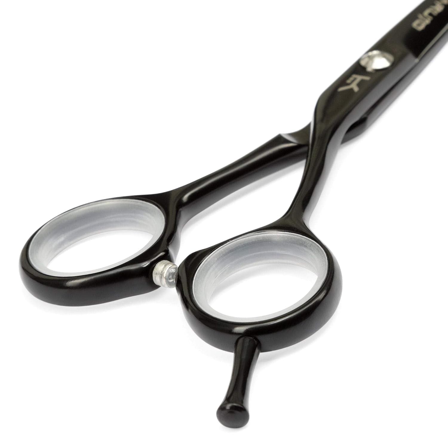VERY SHARP 5.5 Inch Black Cobalt Professional Hairdressing Barbers Scissors Shears