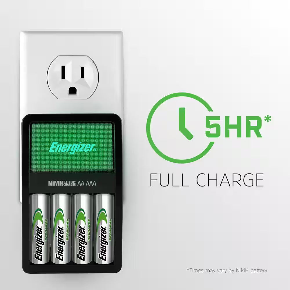 Recharge Value Charger for Nimh Rechargeable AA and AAA Batteries