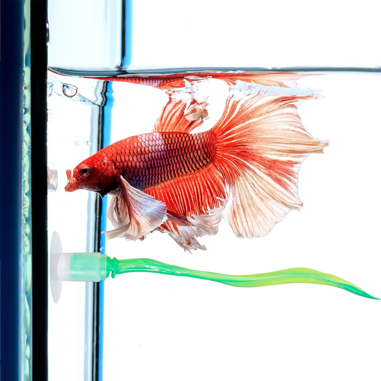 2 Pieces Silicone Betta Bed Leaf Hammock for Betta Fish, Betta Fish Bed, Practical Resting Spot, No BPA, Comfortable and Safe (Green)