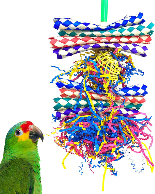 1040 Foraging Star Shred Medium Parrot Cage Toy, Conures, Ringnecks, Quaker, and Similar Breed Sizes