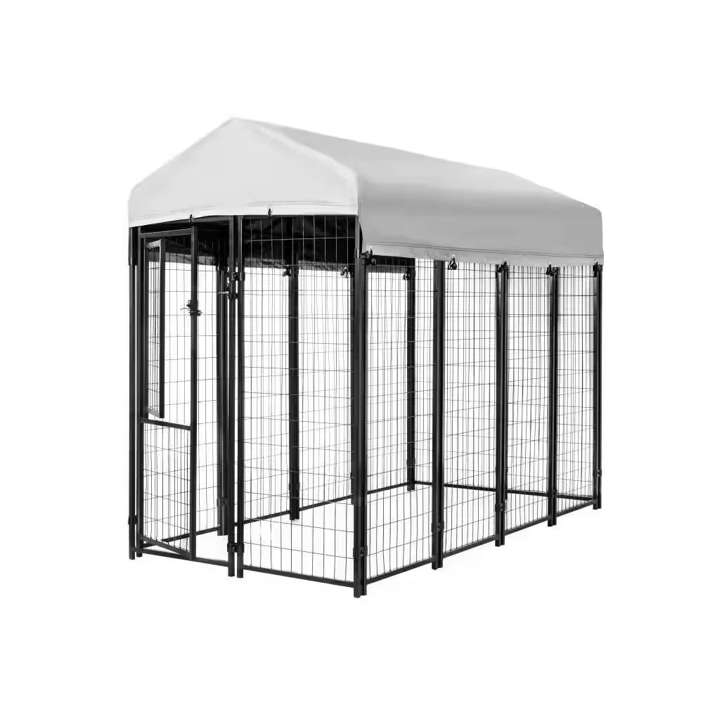 4 Ft. X 8 Ft. X 6 Ft. Welded Wire Dog Fence Kennel Kit