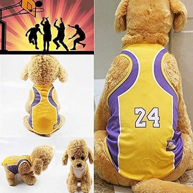 Pet T-Shirt, Dog Summer Apparel Puppy Pet Clothes for Dogs Cute Soft Vest Basketball Team (XS)