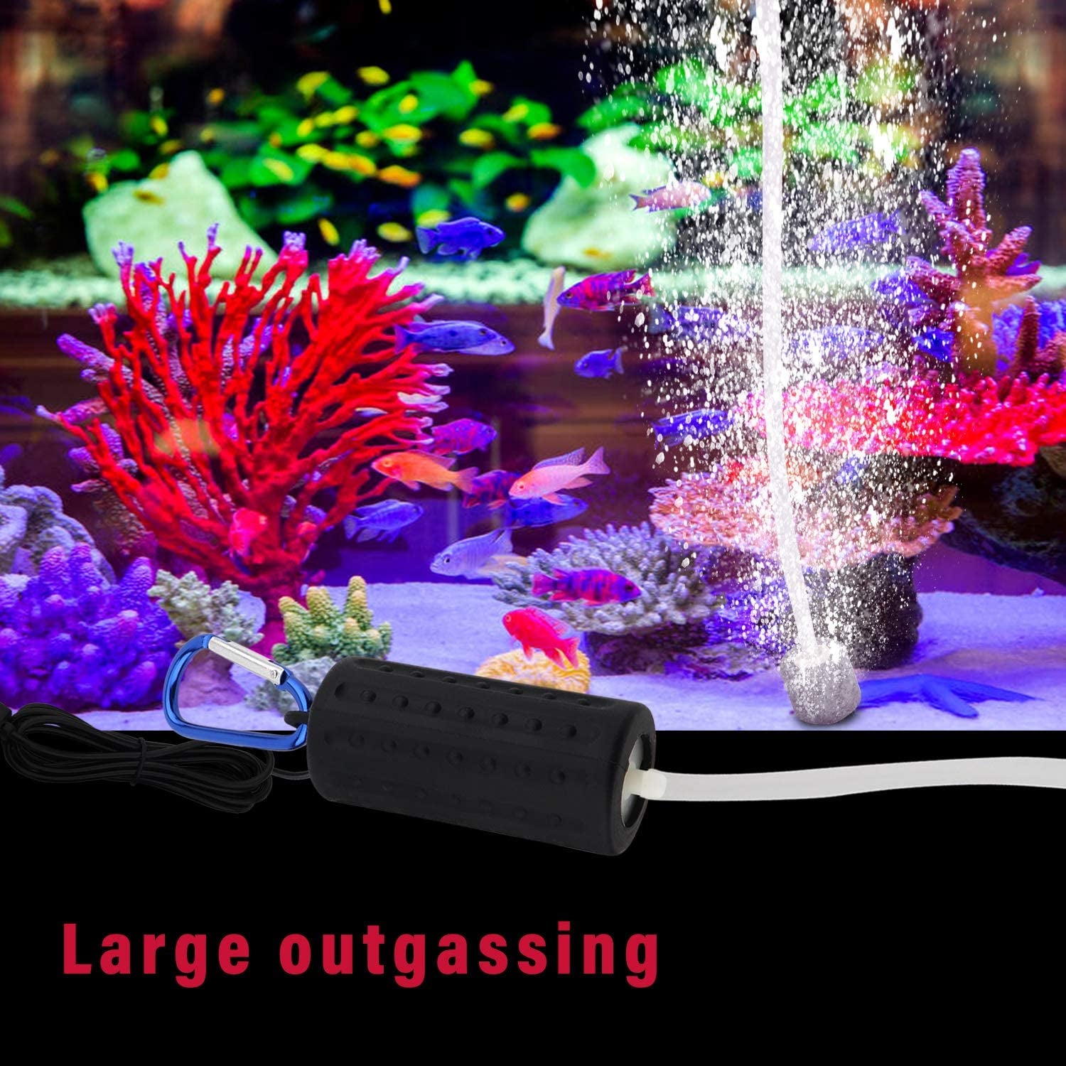 USB Aquarium Air Pump, Ultra Durable & Quiet USB Nano Air Pump, Small Air Bubbler for Aquarium Fish Tank with Air Stone and Silicone Tube