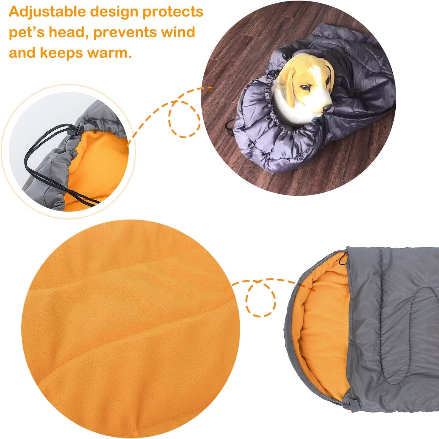 Dog Sleeping Bag Waterproof Warm Packable Dog Bed with Storage Bag for Indoor Outdoor Travel Camping Hiking Backpacking (43''Lx27''W)