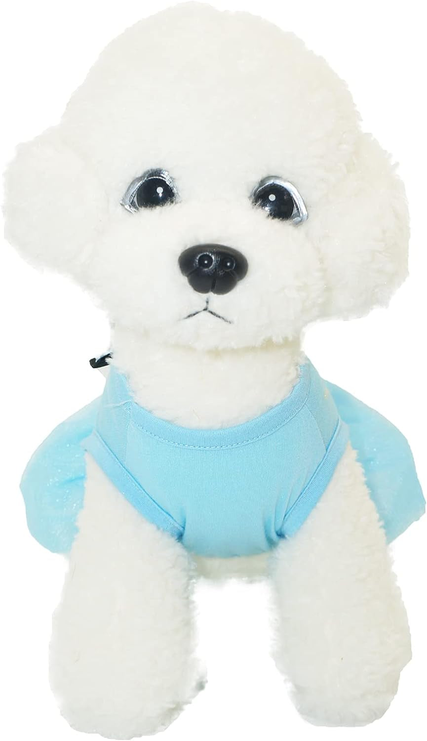 Dog Dresses for Small Medium Dog Cat Pet Dog Princess Tutu Dresses Dog Skirt Bow Crystal Belt Skirt Pet Clothes (Medium, Blue)