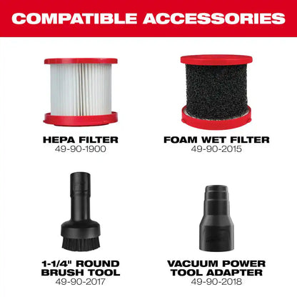 M18 18-Volt 2 Gal. Lithium-Ion Cordless Wet/Dry Vacuum (Vacuum-Only)