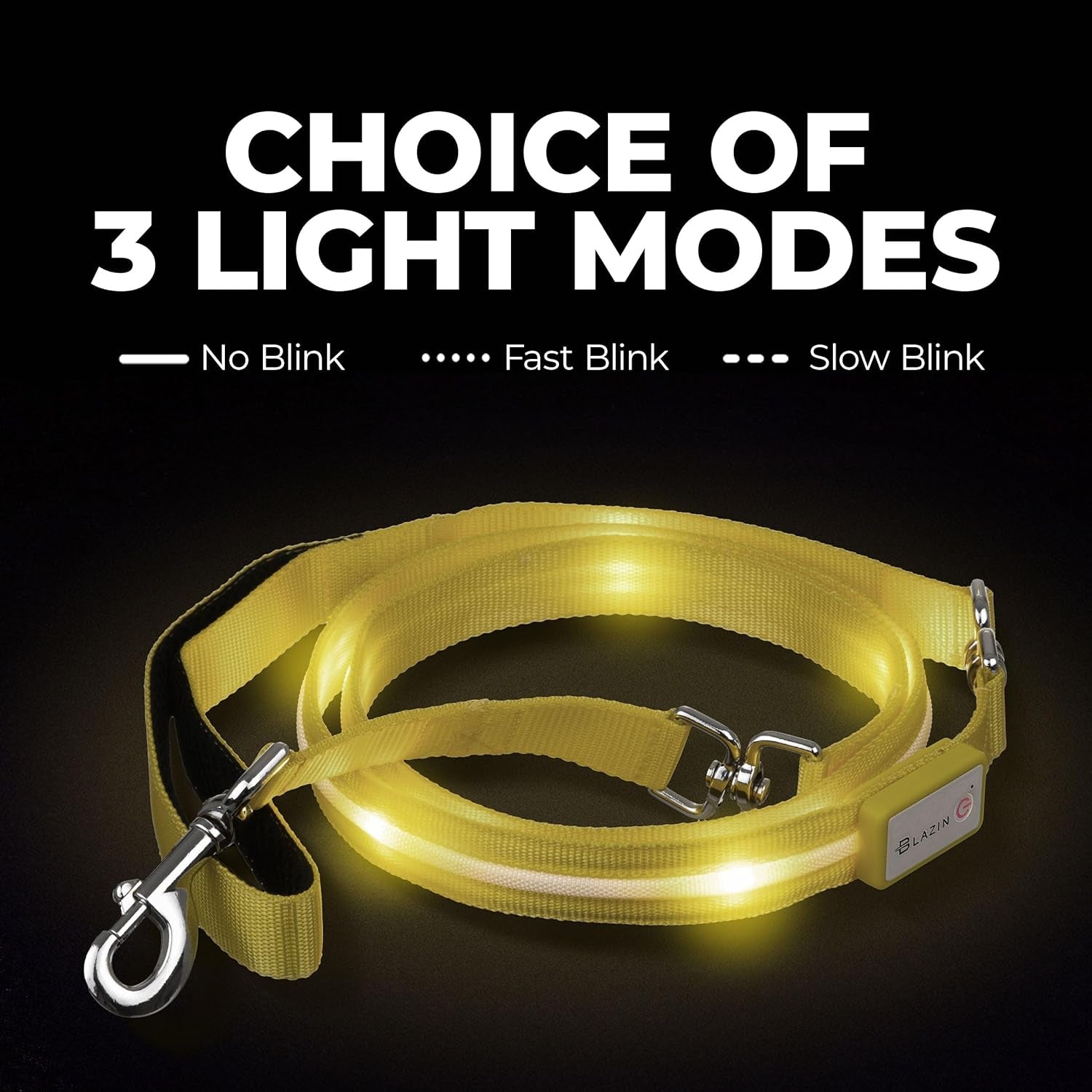 Light up Dog Leash - 1,000 Feet of Visibility - USB Rechargeable Waterproof Glow in the Dark Dog Leash - 4 Foot, Purple