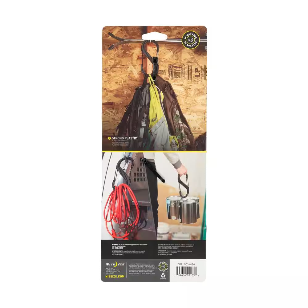 # 10 Plastic Carabiner in Black