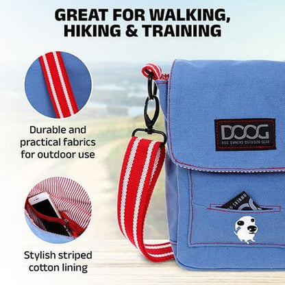 Walkie Bag - Adjustable Dog Treat Pouch Shoulder Bag with Poo Bag & Water Bottle Compartments - Comfort Fit for Everyday Use