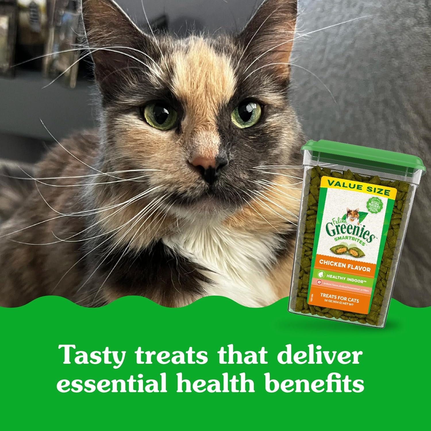 Feline Smartbites Hairball Control, Chicken Flavor, 16 Ounce