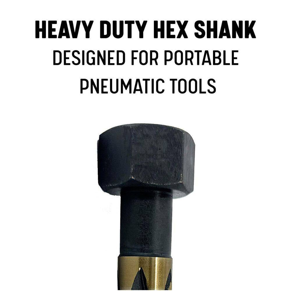 1-3/16 In. High Speed Steel Black and Gold Bridge/Construction Reamer Bit with Hex Shank