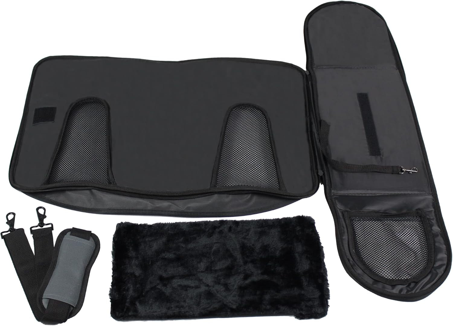 Deluxe Soft Pet Carrier (3 Year Warranty, Airline Approved), Multiple Sizes and Colors Available (18" L X 10" W X 11" H, Black+Gray)