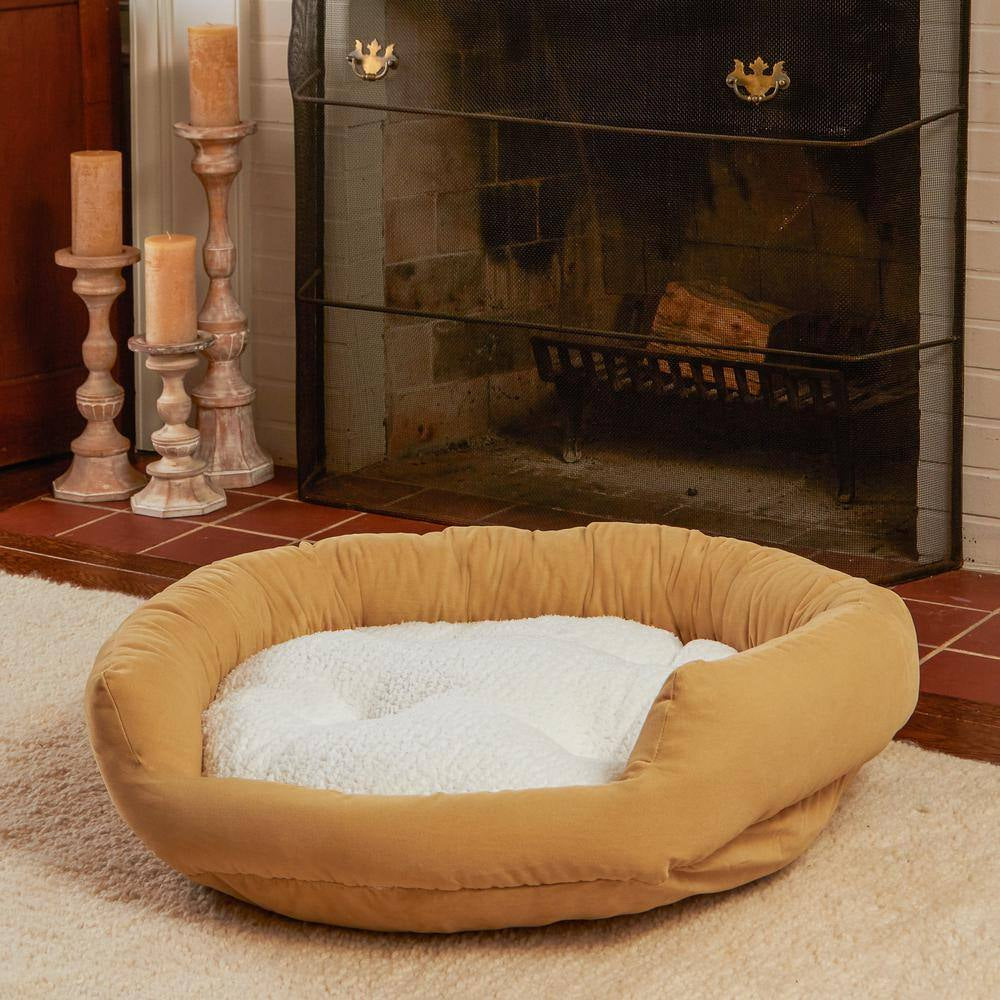 Murphy Large Buttercream Donut Dog Bed