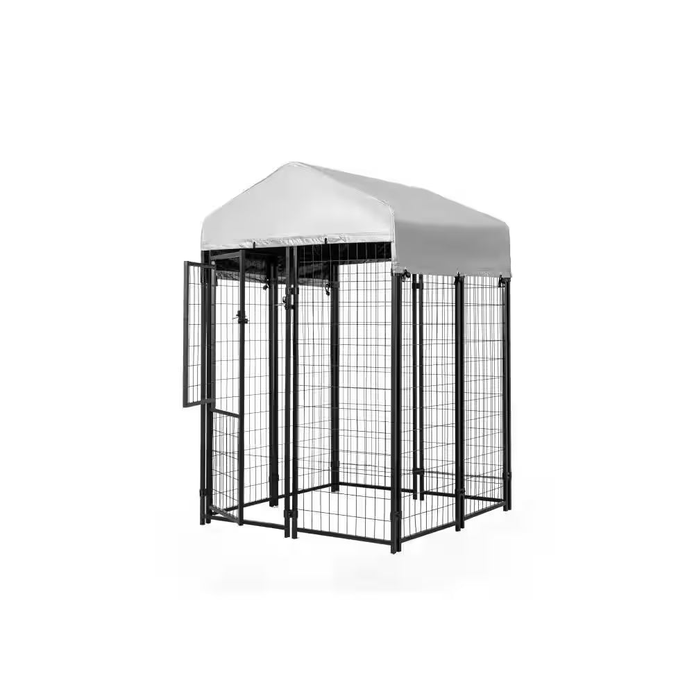 4 Ft. X 4 Ft. X 6 Ft. Welded Wire Dog Fence Kennel Kit