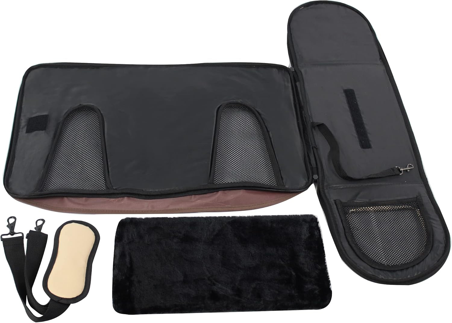 Deluxe Soft Pet Carrier (3 Year Warranty, Airline Approved), Multiple Sizes and Colors Available (18" L X 10" W X 11" H, Brown+Beige)