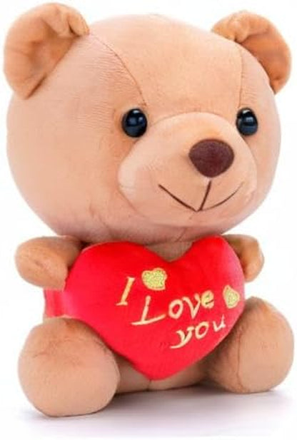 Teddy Bear Plush with “I Love You” Heart – Cute 6-Inch Stuffed Animal Gift for Mom, Girlfriend, Wife, Valentine’S Day, Birthday & Anniversary