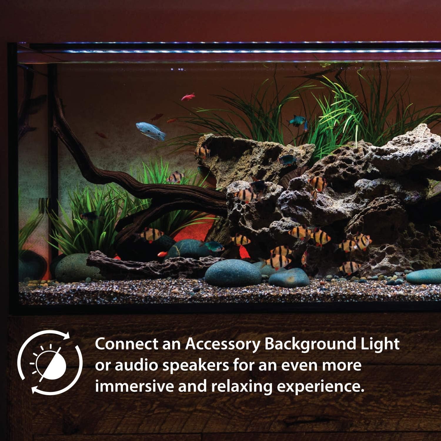 USA 24-36" Inch Satellite Freshwater LED plus Full Spectrum RGB+W Light for Aquariums | Wireless 24 Hour Remote Control Fish Tank Lighting (4506)