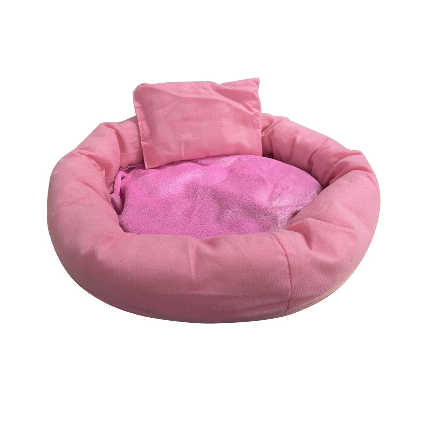 Calming Dog Beds with Pillow for Small Medium Dogs and Cats, round Dog Cuddler Cozy Bed, Washable Fluffy Plush Pet Bed Thickened Dog Kennel Mat for Puppy Sleeping