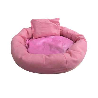 Calming Dog Beds with Pillow for Small Medium Dogs and Cats, round Dog Cuddler Cozy Bed, Washable Fluffy Plush Pet Bed Thickened Dog Kennel Mat for Puppy Sleeping