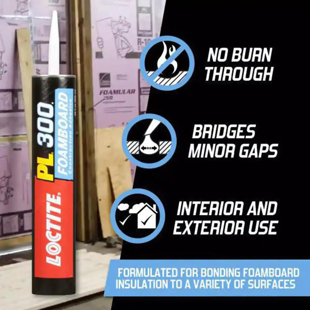 PL 300 Foamboard 10 Oz. Latex Construction Adhesive Blue Cartridge