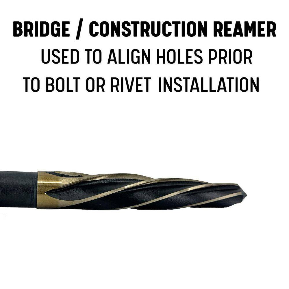1-3/16 In. High Speed Steel Black and Gold Bridge/Construction Reamer Bit with Hex Shank