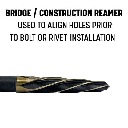 1-3/16 In. High Speed Steel Black and Gold Bridge/Construction Reamer Bit with Hex Shank