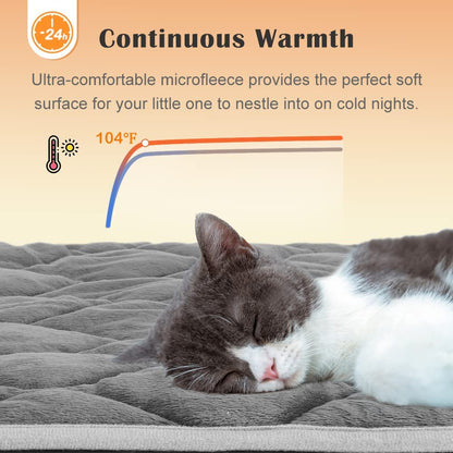 Self-Warming Cat Bed and Heating Mat - Thermal Pet Bed for Dogs and Cats - Crate Pad