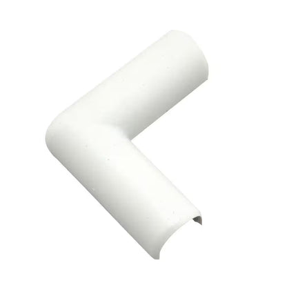 Wiremold Cordmate Cord Cover Flat Elbow, Cord Hider for Home or Office, Holds 1 Cable, White