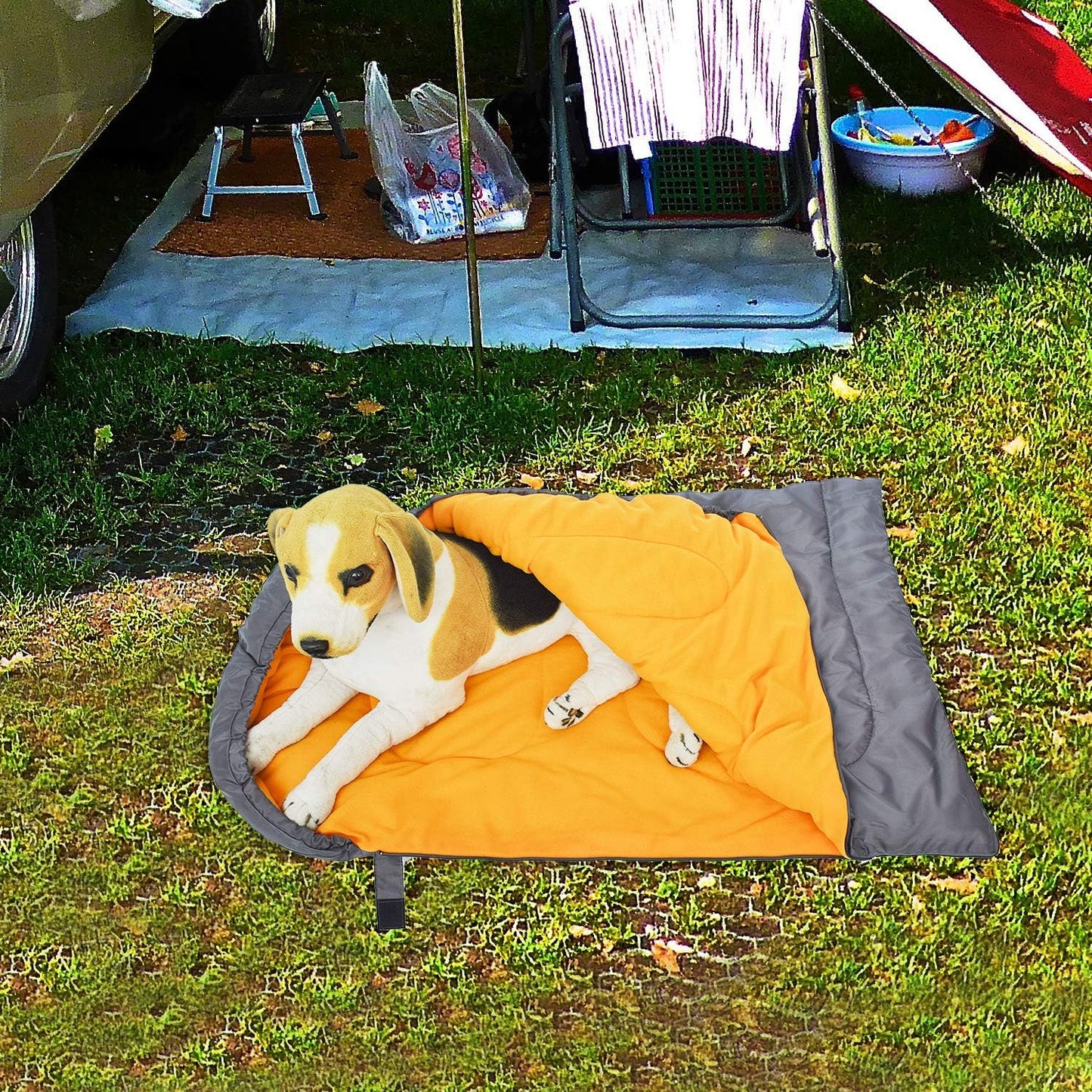 Dog Sleeping Bag Waterproof Warm Packable Dog Bed with Storage Bag for Indoor Outdoor Travel Camping Hiking Backpacking (43''Lx27''W)
