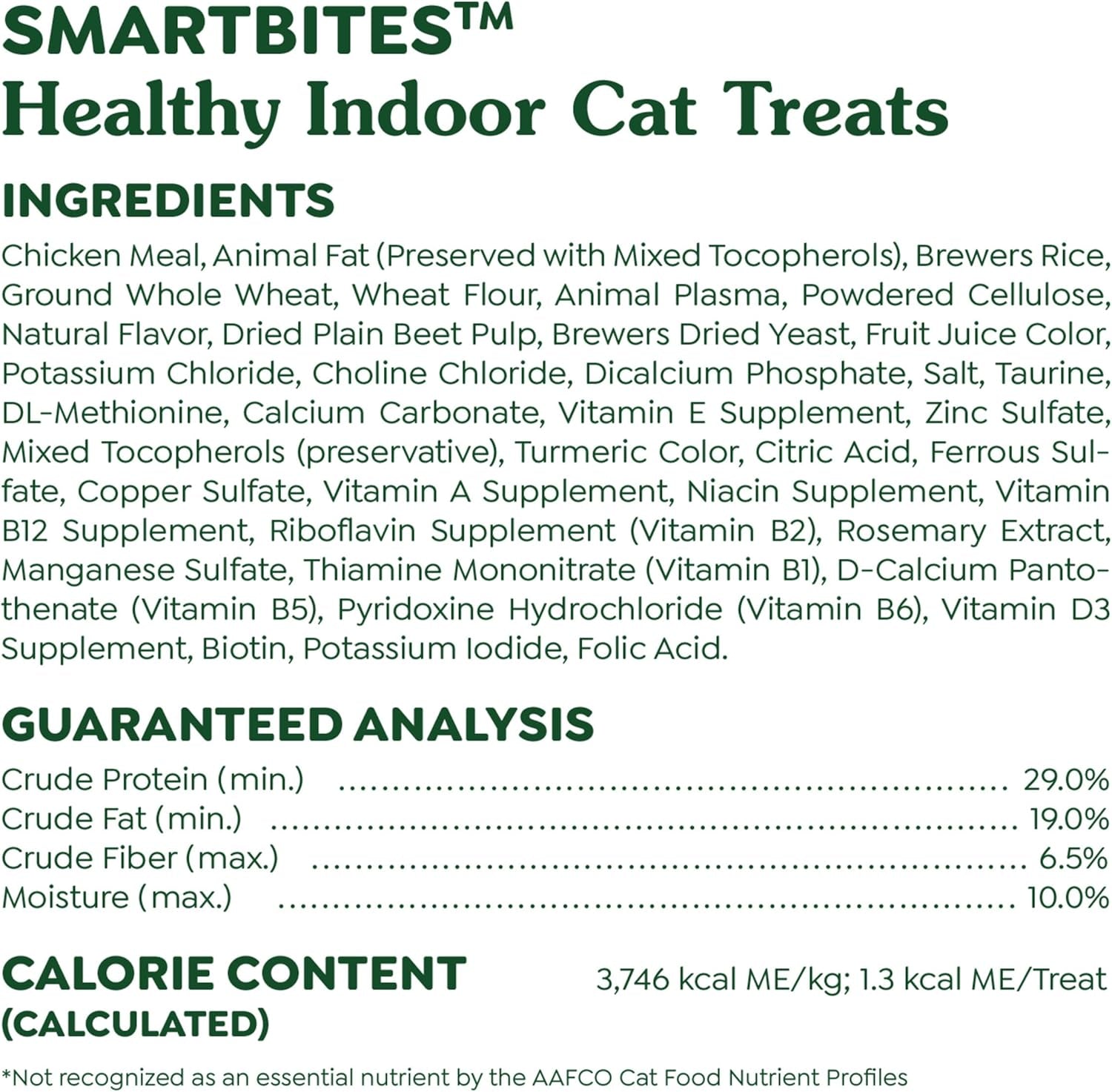 Feline Smartbites Hairball Control, Chicken Flavor, 16 Ounce