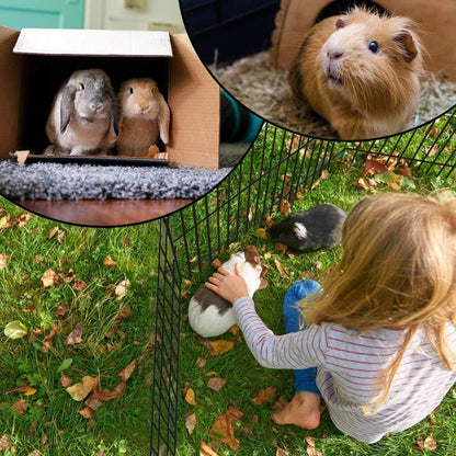 Dog Pen Playpen Puppy Pet Playpen 8 Panel Indoor Outdoor Metal Portable Folding Animal Exercise Dog Fence,24",Black