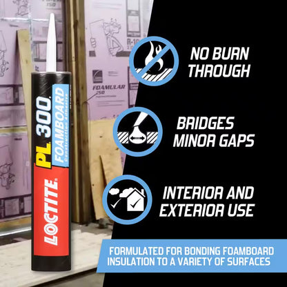 PL 300 Foamboard 10 Oz. Latex Construction Adhesive Blue Cartridge (12 Pack)
