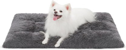Medium Dog Bed Crate Pad Mat for Cages Washable Bed for Medium Small Size Dog Soft Kennel Pad Anti-Slip Pet Bed,30" X 20",Dark Grey